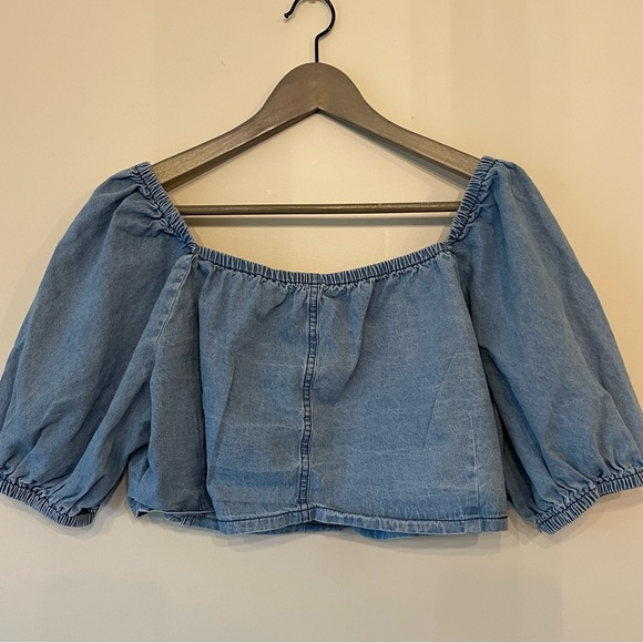 SHEIN Denim Crop Top- Size 3XL - Picture 2 of 6